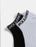 Pack of 2 Ankle Length Socks - Black & White_409789+2